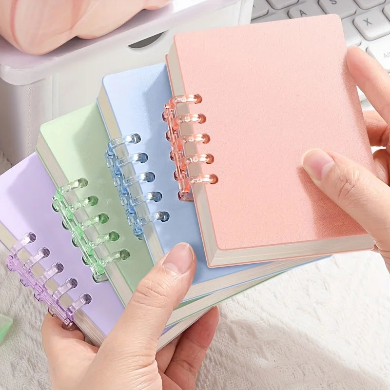 A7 Refillable Loose Leaf Binder Notebook with 5-Ring Cover - 7
