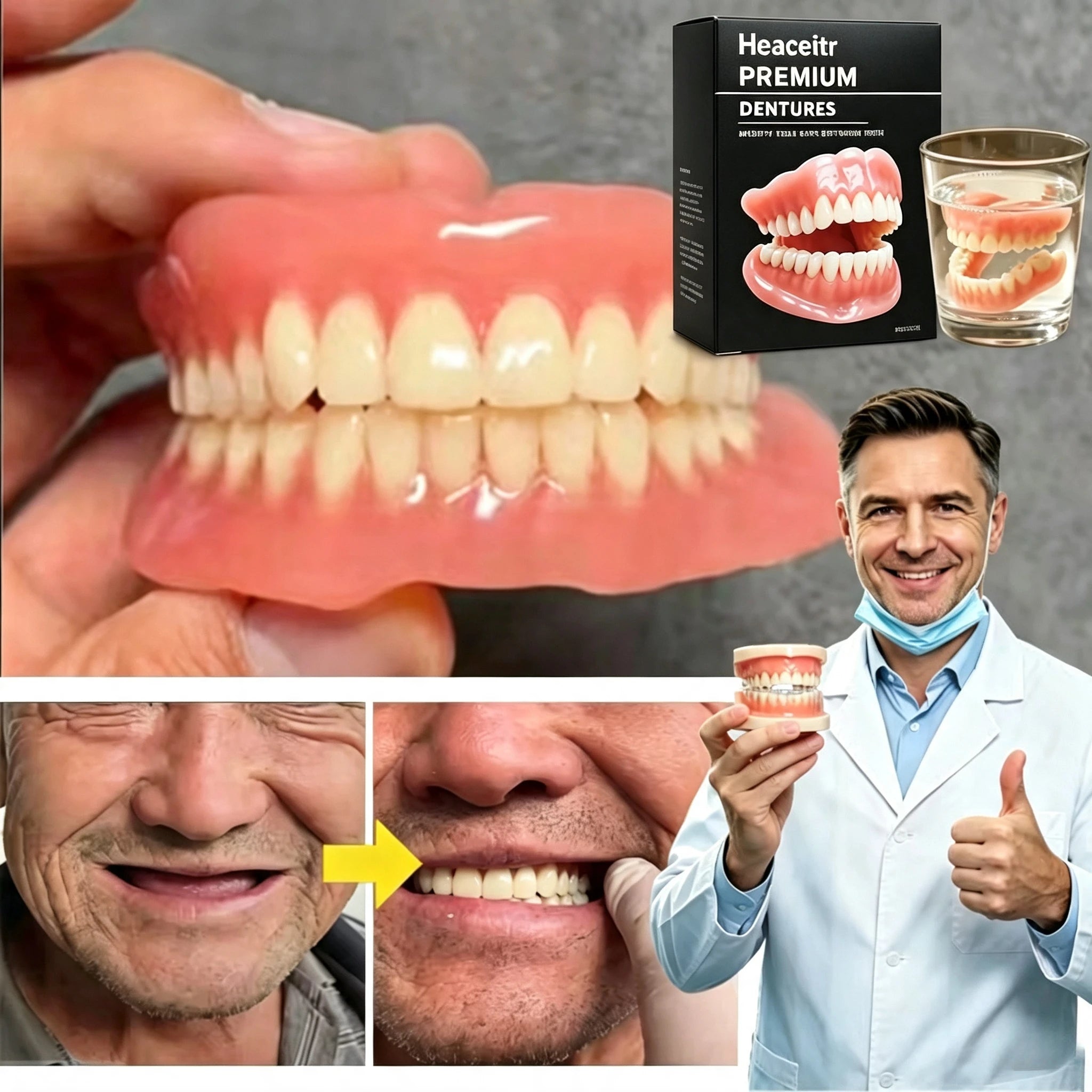 Custom Fit Boil and Shape Comfort Dentures - 4