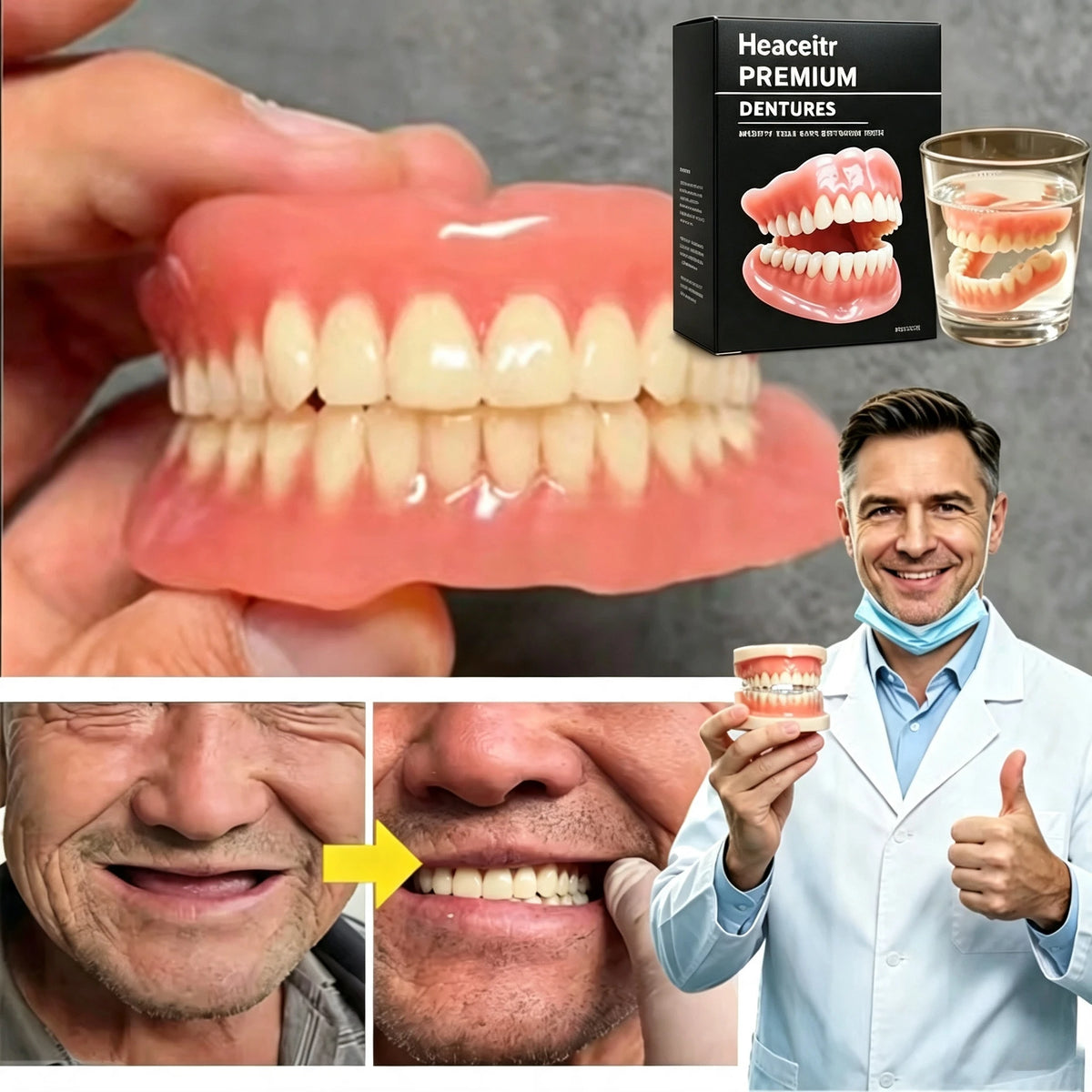 Custom Fit Boil and Shape Comfort Dentures