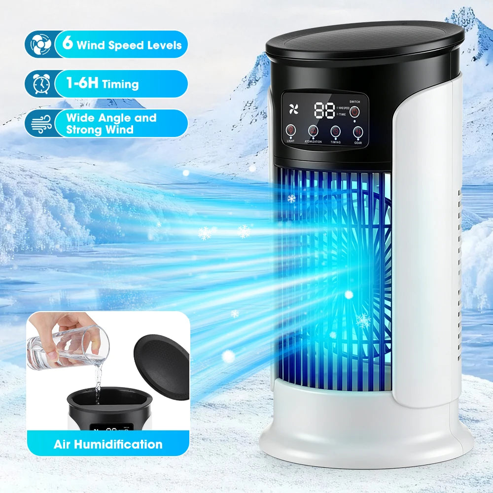 Portable USB Desktop Air Cooling Fan with Humidifier
