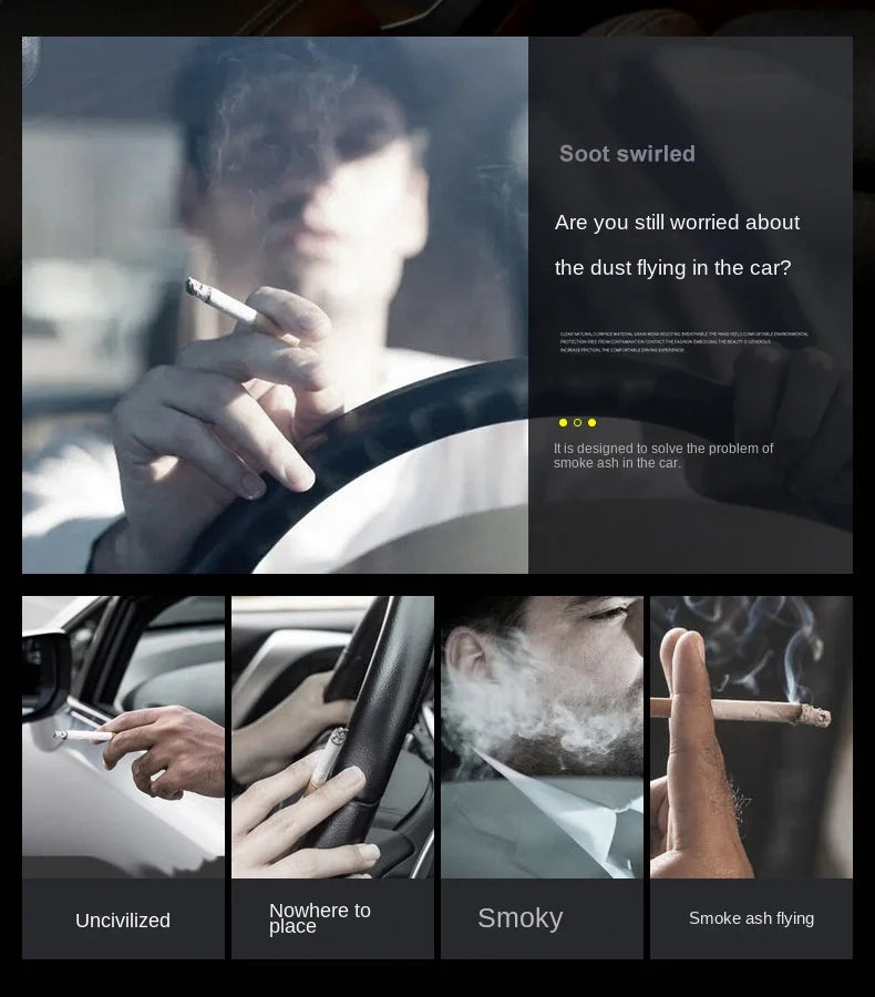 Portable LED Car Ashtray with Cup Holder Mount - 9