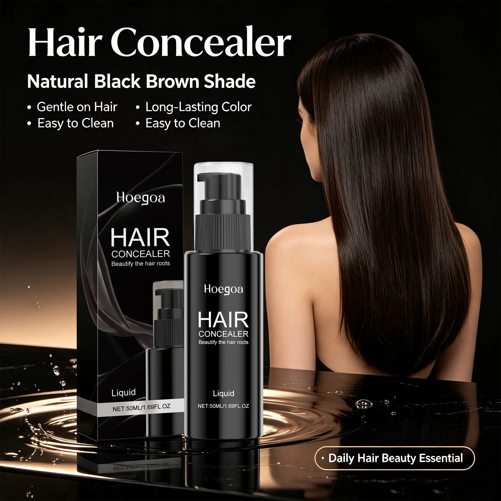 Instant Hairline and Gray Root Concealer for Thicker Fuller Hair - 2