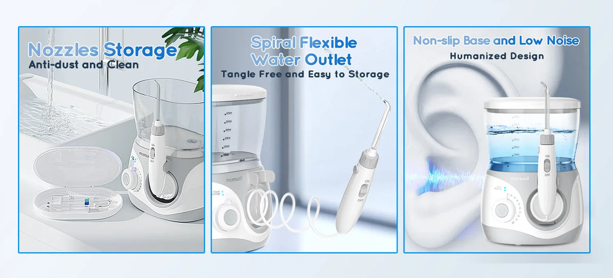 Electric Water Flosser with 8 Nozzles for Deep Oral Cleaning