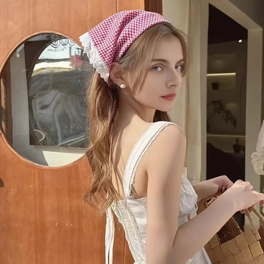 Vintage Lace Triangle Headband for Women