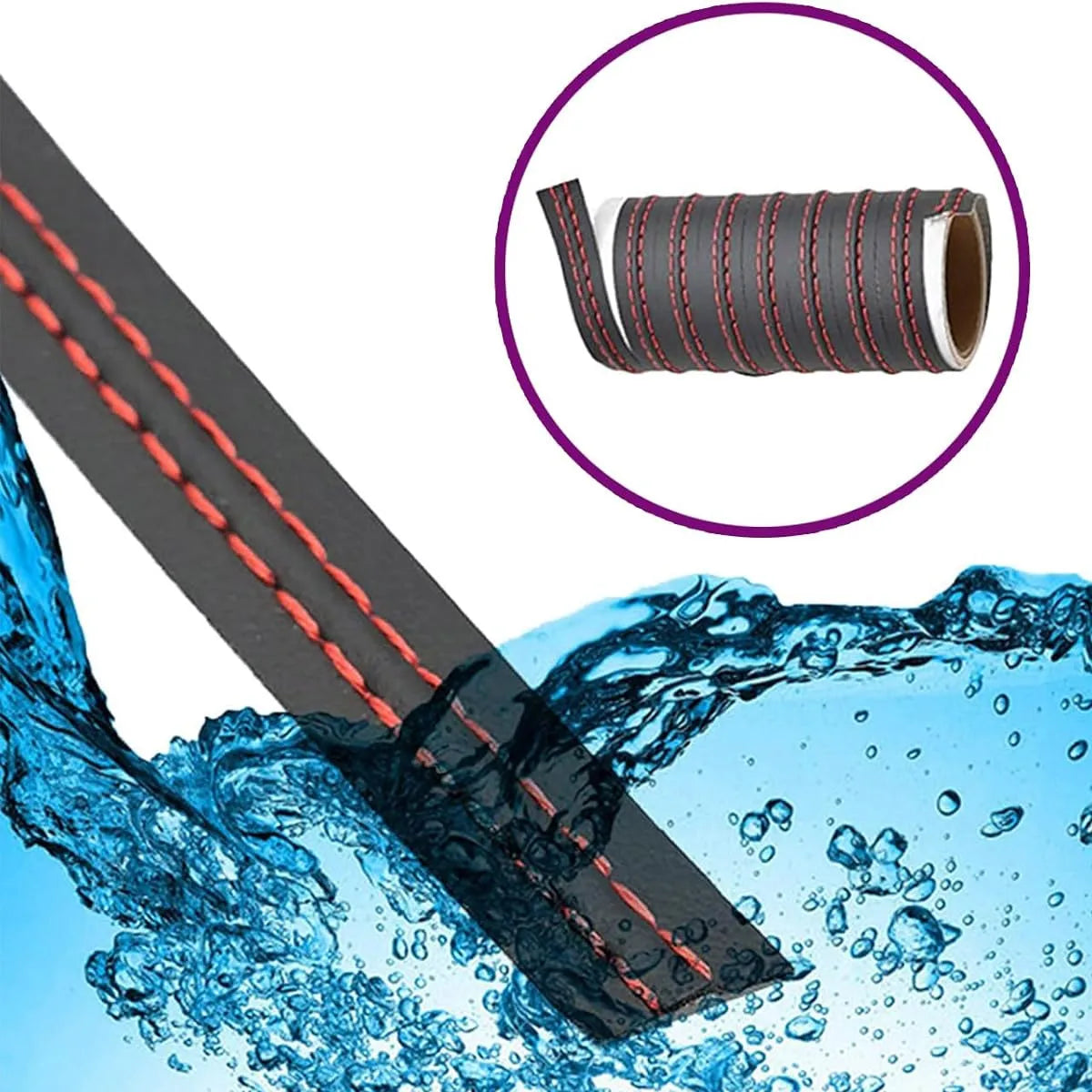 Flexible PU Leather Car Interior Decorative Trim Strip