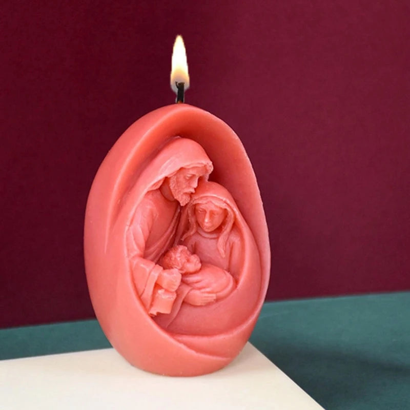 3D Jesus Nativity Silicone Mold Aromatherapy Candle Soap Making Tool