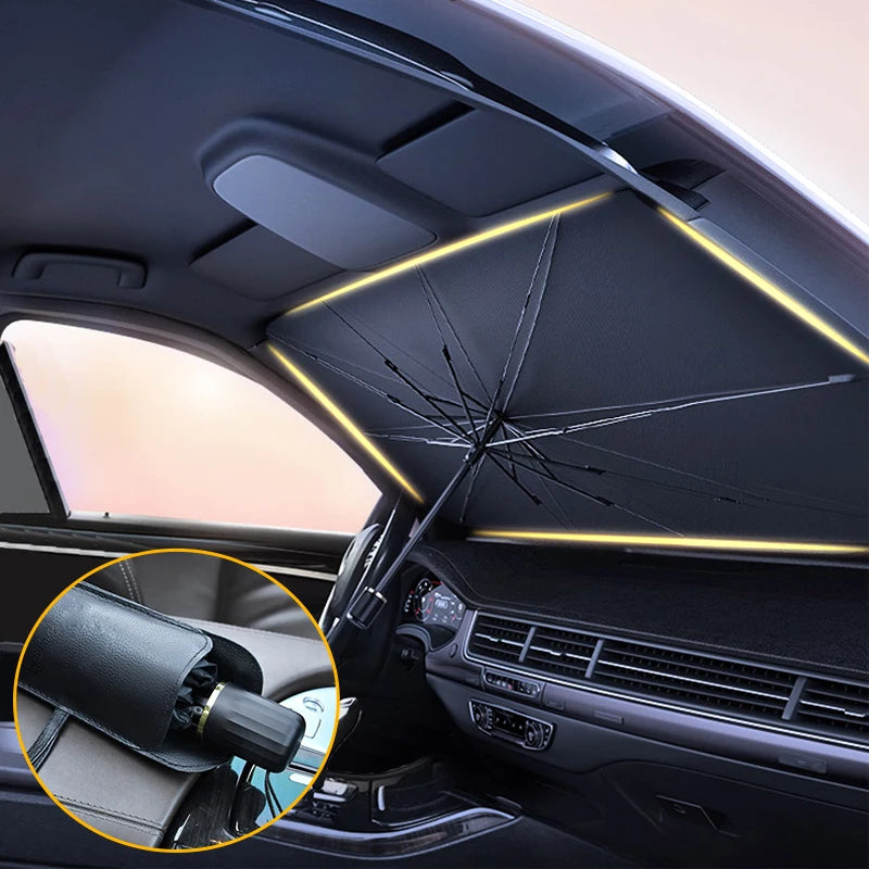 Foldable Car Windshield Sun Shade Umbrella for UV Protection
