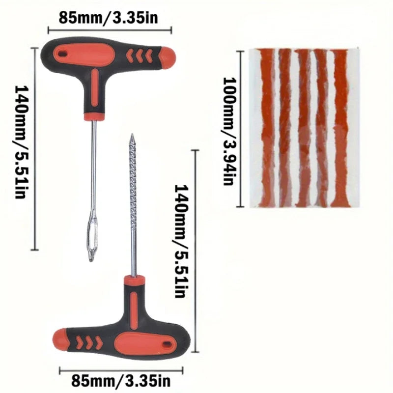 Emergency Universal Tubeless Tire Puncture Repair Kit