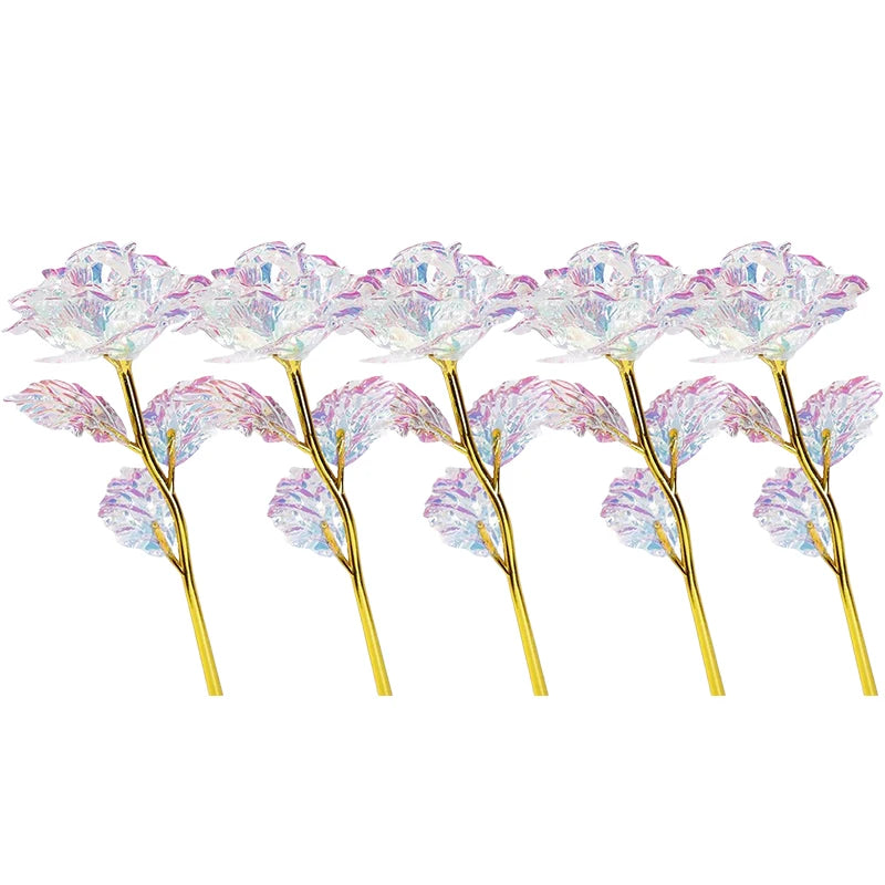 Luminous Artificial Crystal Rose Bouquet for Romantic Occasions