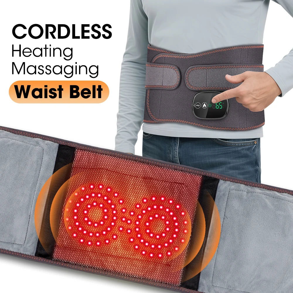 Cordless Heated Vibration Back Massage Belt