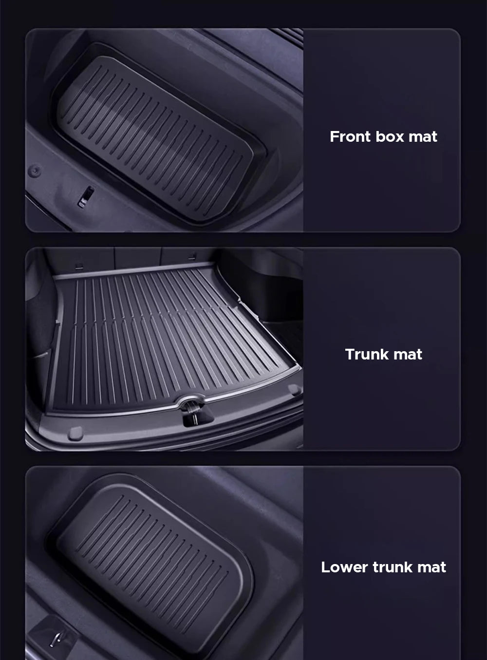 All-Weather Trunk Mat Set for 2025-2026 Model Y Juniper - 11