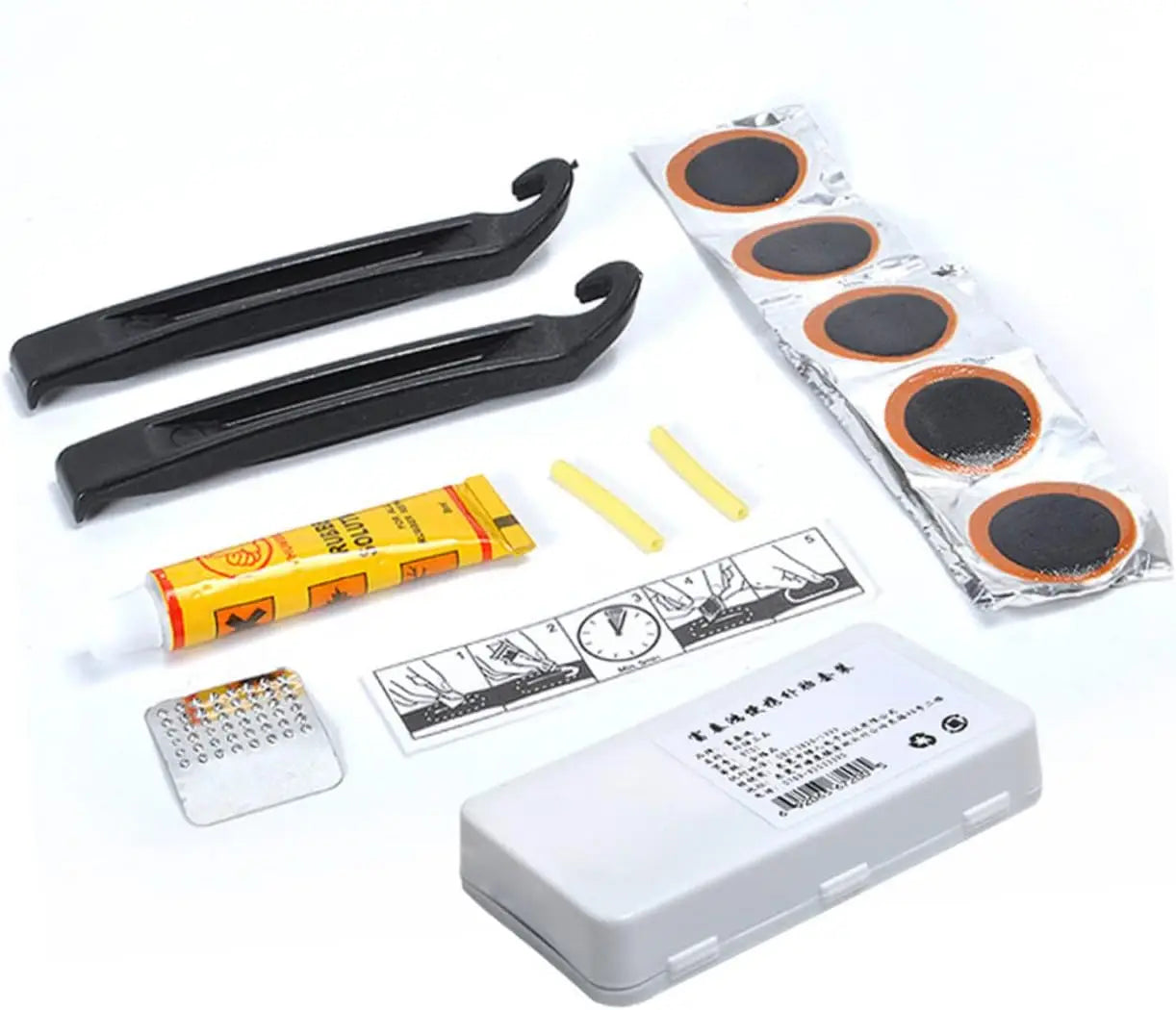 Portable Bicycle Tire Puncture Repair Kit - 9