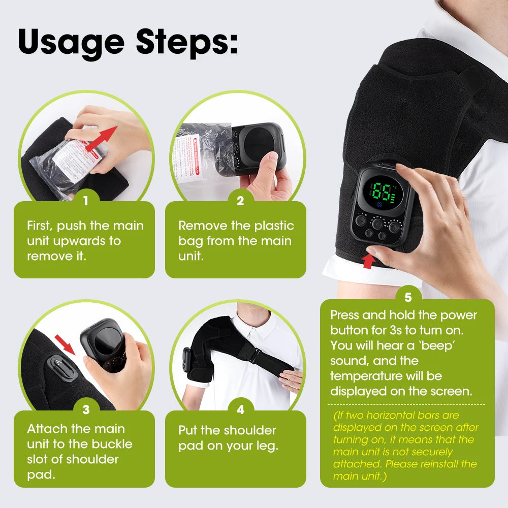 Wireless Smart Shoulder Heating Massager with Vibration - 29