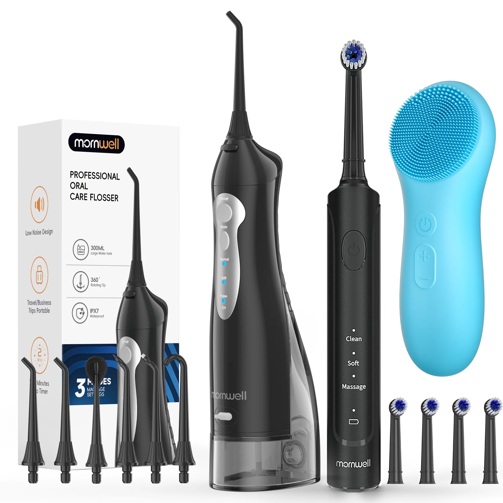 3-in-1 Professional Electric Oral Hygiene and Facial Cleaning Kit - 29