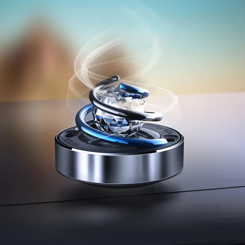 Solar Powered Rotating Car Air Freshener Diffuser - 1
