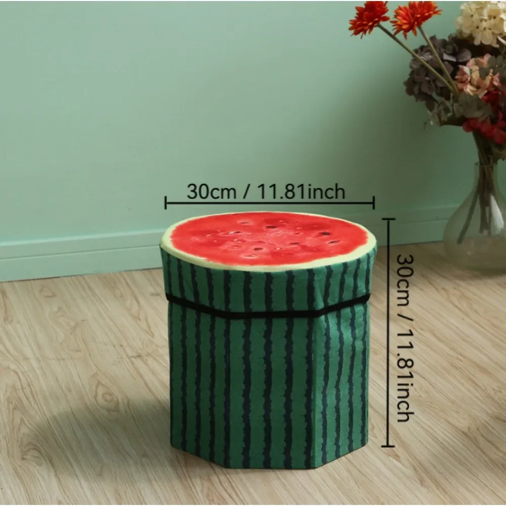 Fruit Pattern Foldable Storage Stool and Ottoman - 6