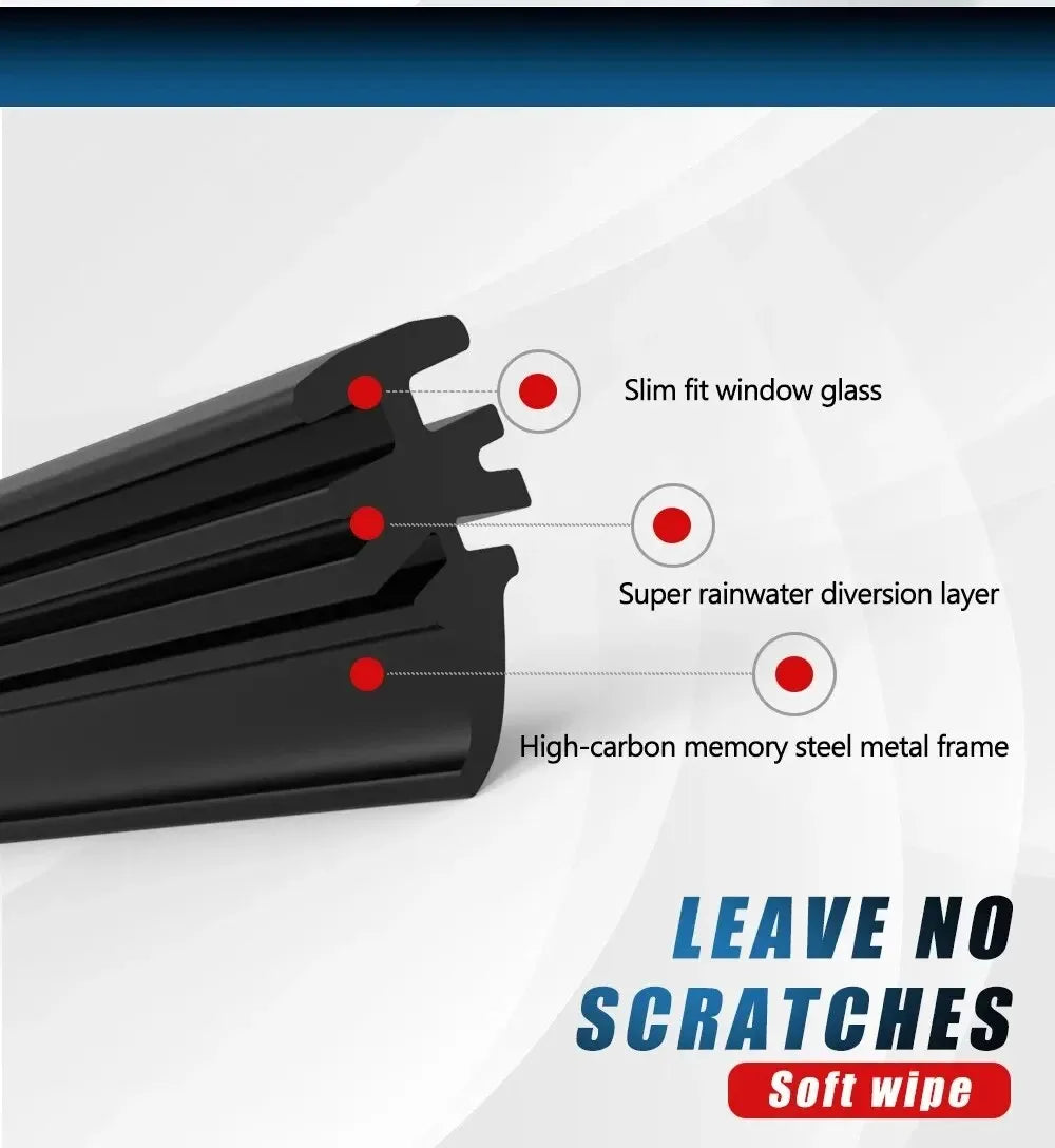 Universal Car Windshield Wiper Blade Rubber Refill Strip - 10