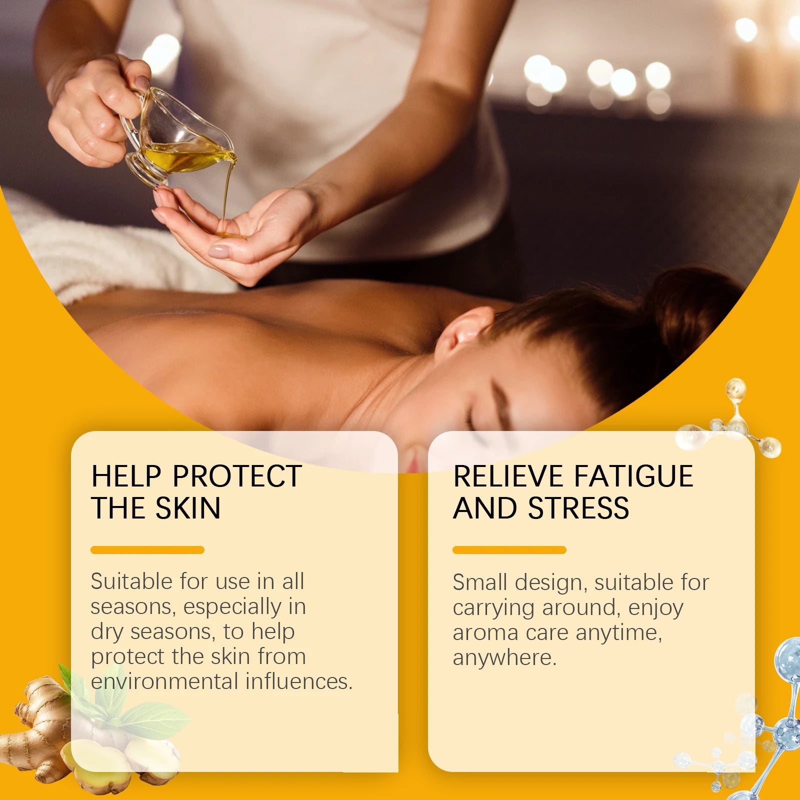 Ginger Essential Oil for Muscle Relief and Skin Hydration - 10