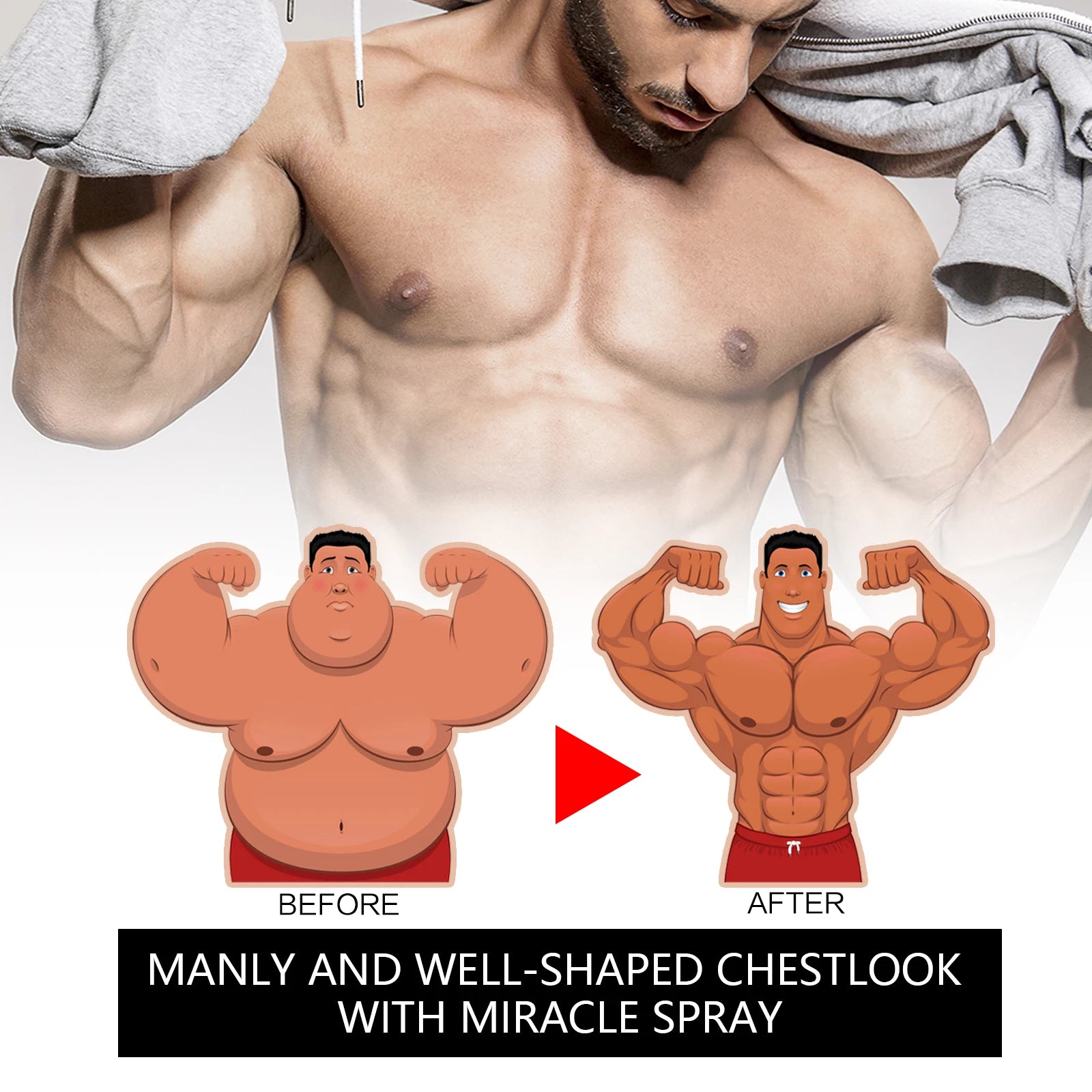 Gynecomastia Chest Tightening and Muscle Sculpting Spray - 9