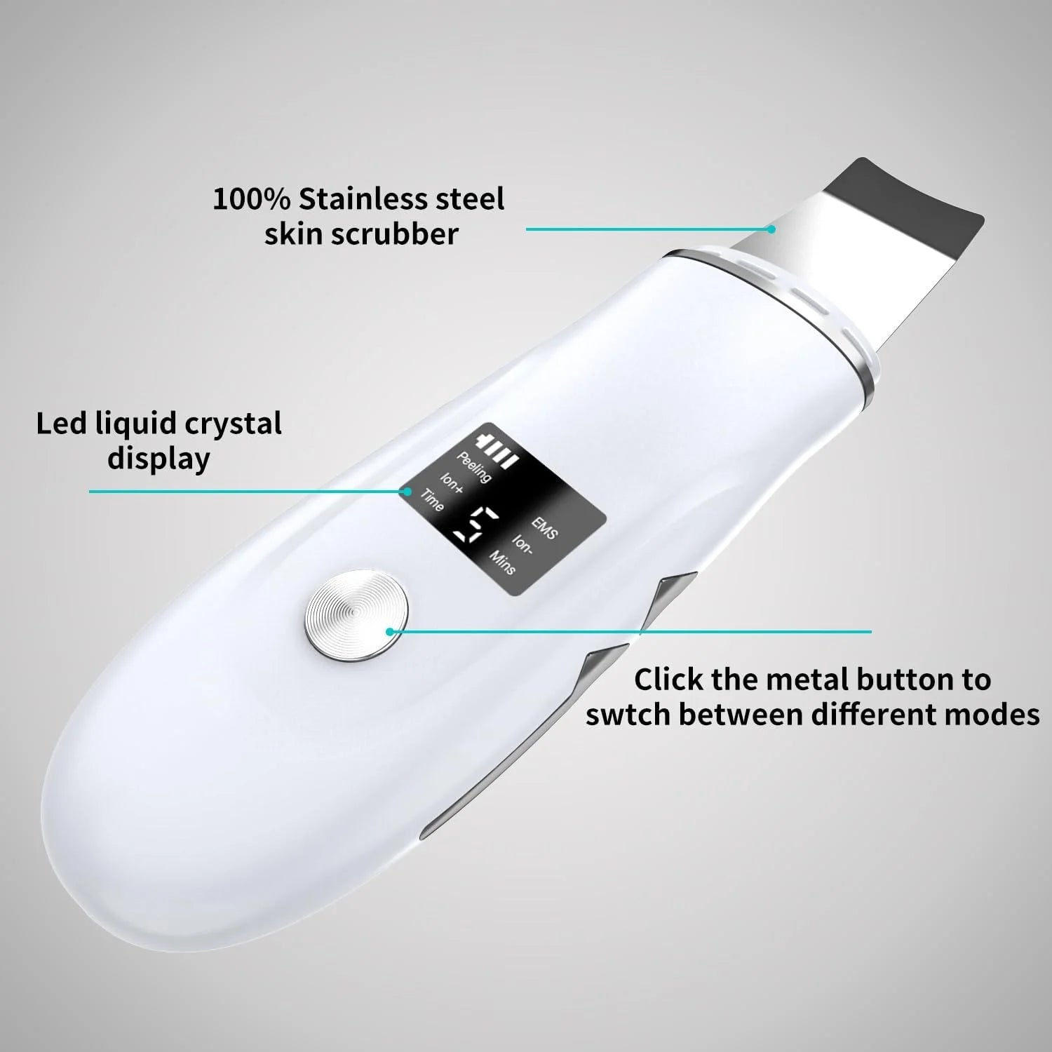 4-in-1 Ultrasonic Facial Skin Scrubber and Pore Cleaner - 2