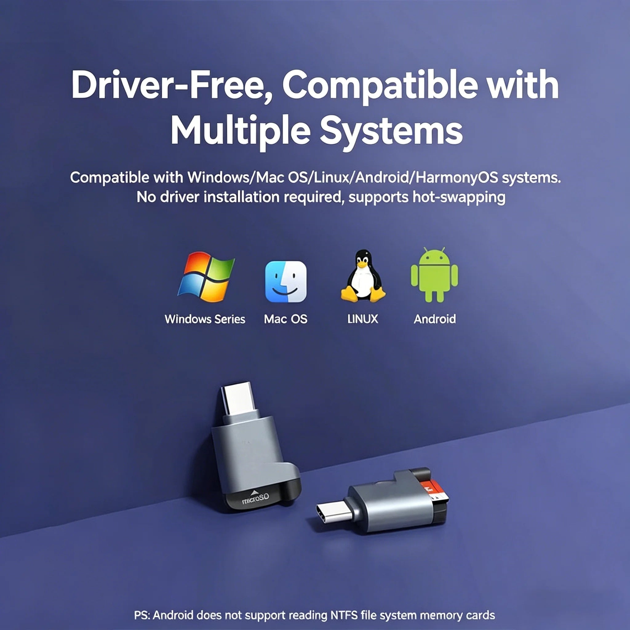 Compact USB-C External TF Memory Card Reader for Smartphones and Laptops - 6