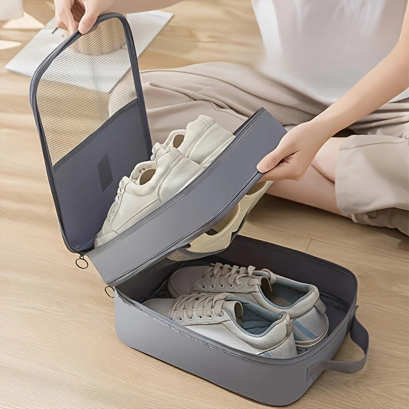 3-Pair Travel Shoe Organizer Bag for Suitcases - 4
