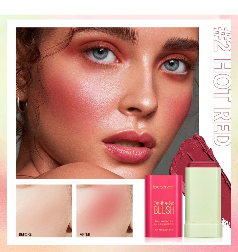 Tinted Moisturizing Blush Stick for Cheeks and Lips