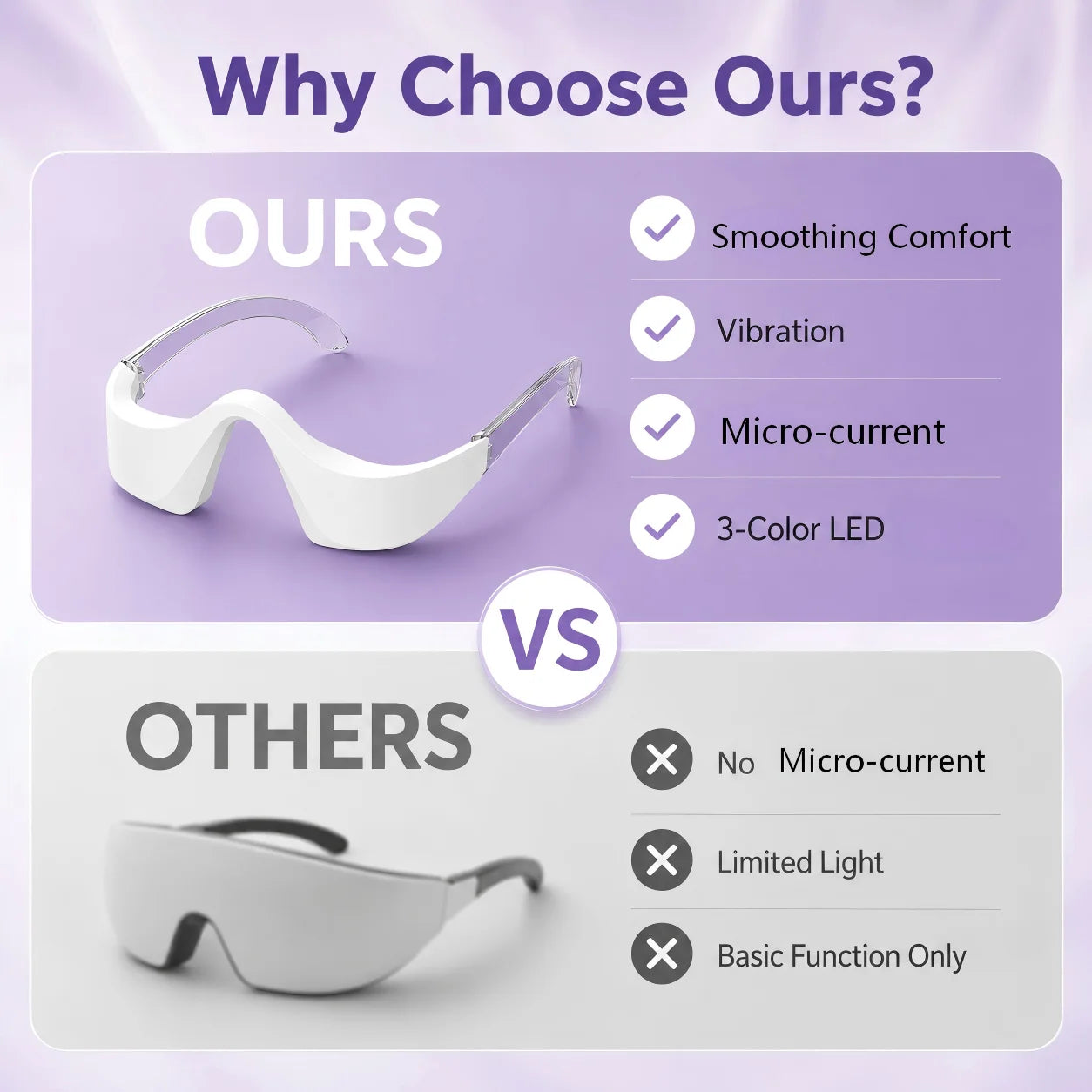 LED Red Light Therapy Eye Massager for Puffiness and Dark Circles - 4