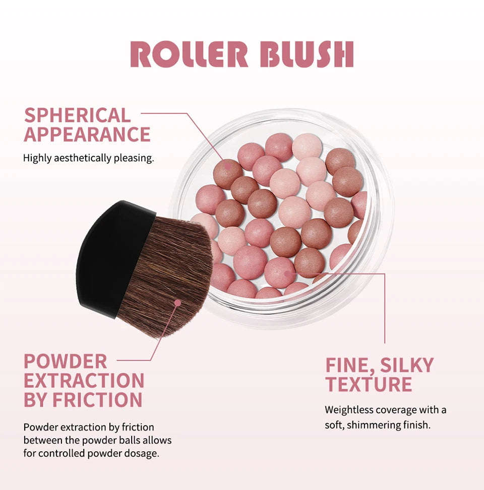 Long-Lasting Shimmering Spherical Powder Blush - 10