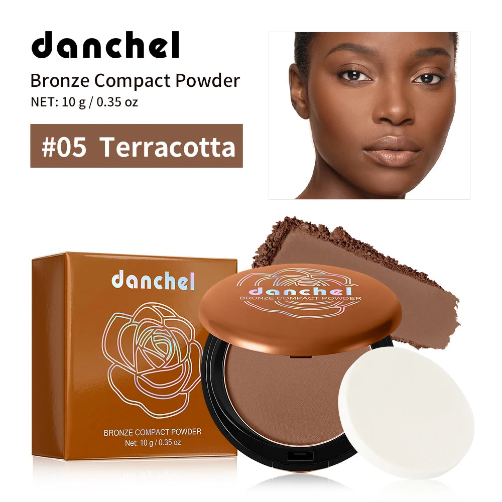 Matte Bronze Pressed Setting Powder for Facial Contouring