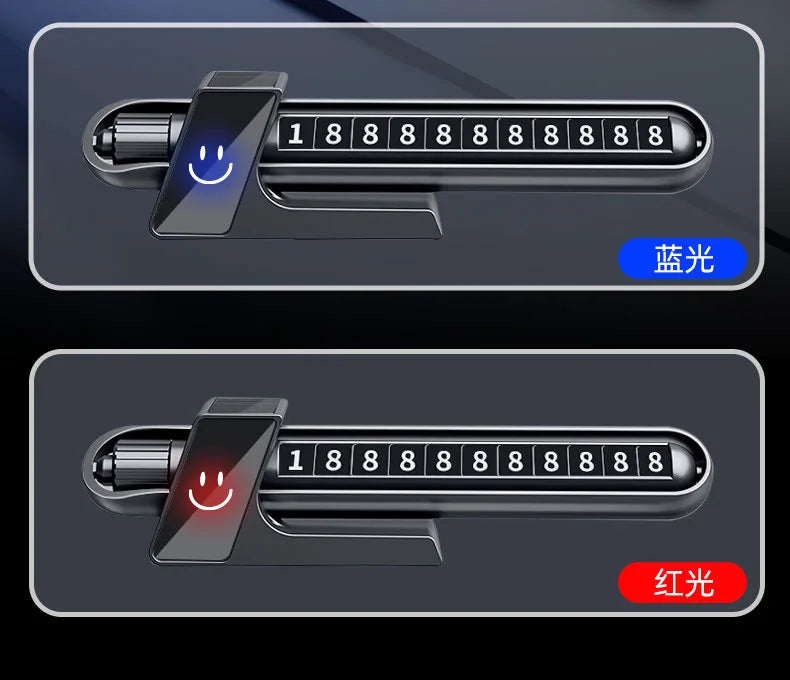 Solar Powered Car Parking Phone Number Plate