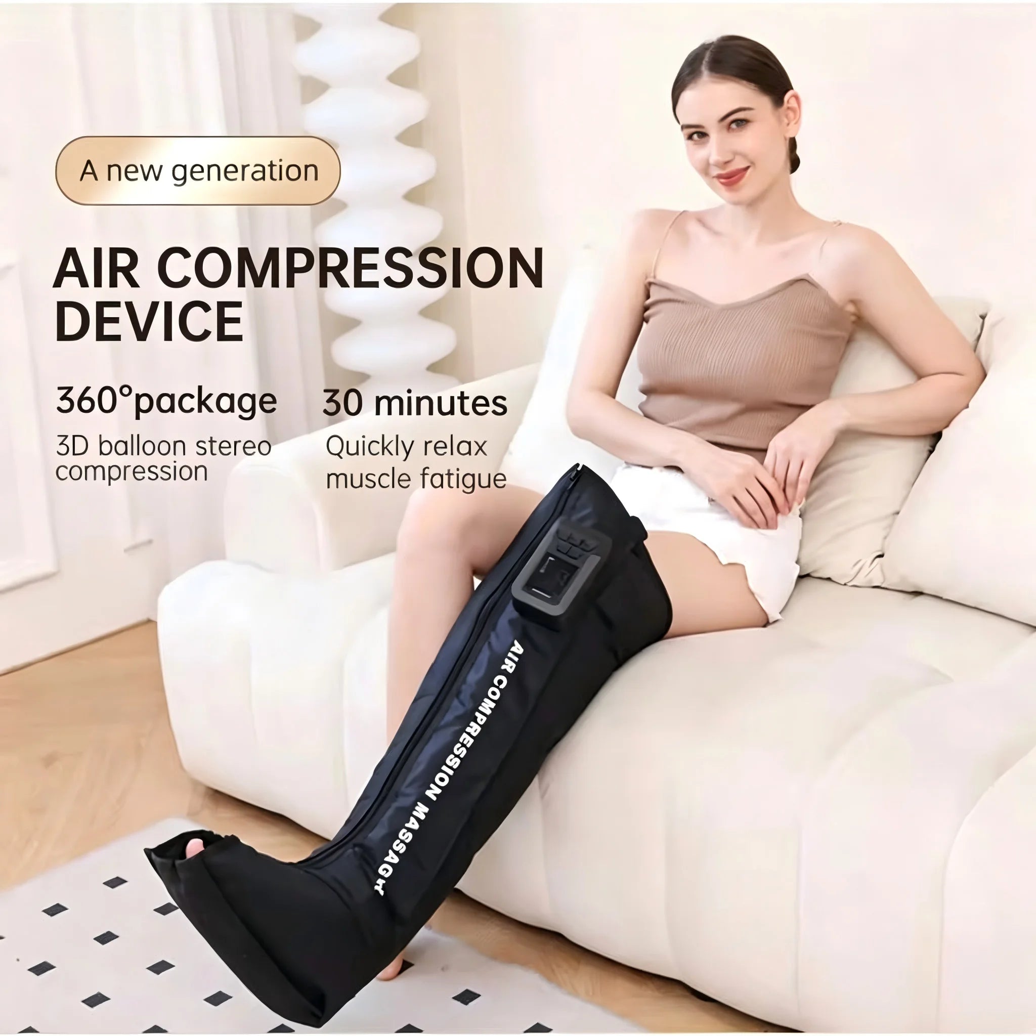 Cordless Full Leg Air Compression Massager for Recovery - 1