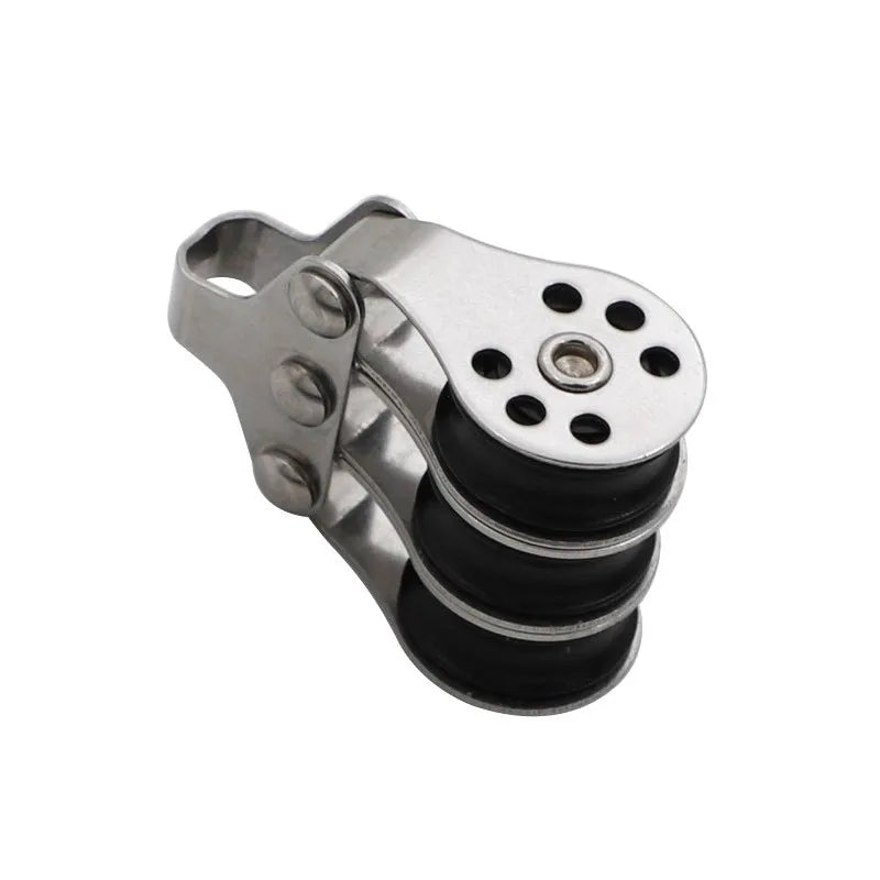 Stainless Steel Locking Pulley for Marine and Outdoor Rope Applications - 1