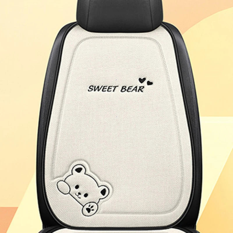 Cute Bear Universal Breathable Car Seat Cushion Protector