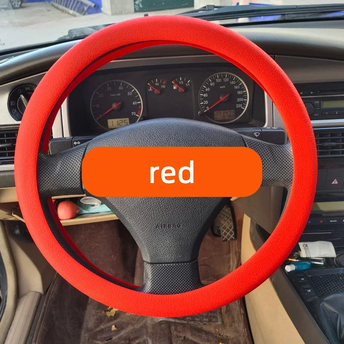 Non-Slip Elastic Silicone Steering Wheel Cover - 14