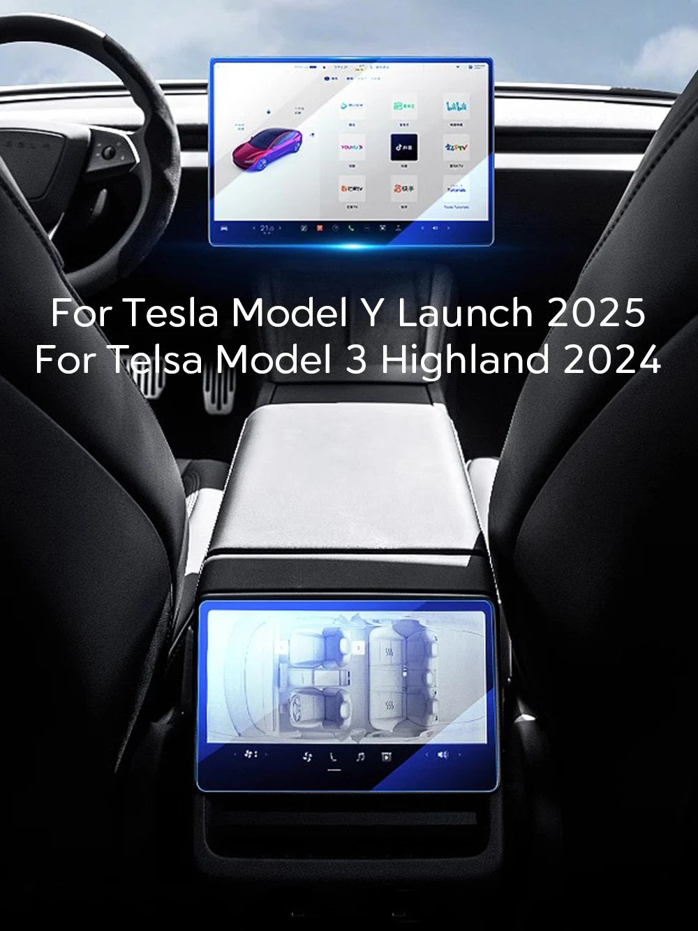 Tempered Glass Touch Screen Protector for Tesla Model 3 and Model Y
