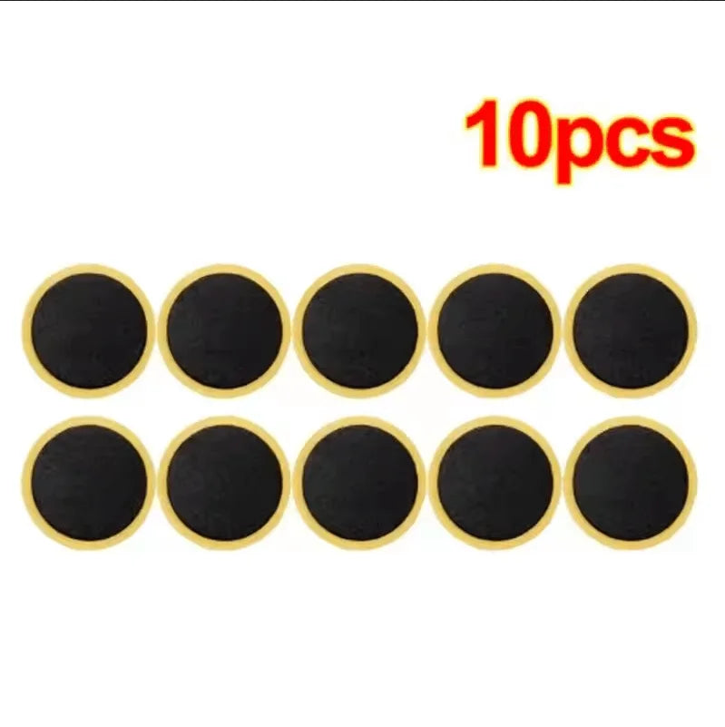 Glue-Free Bicycle Tire Repair Patch Kit - 10