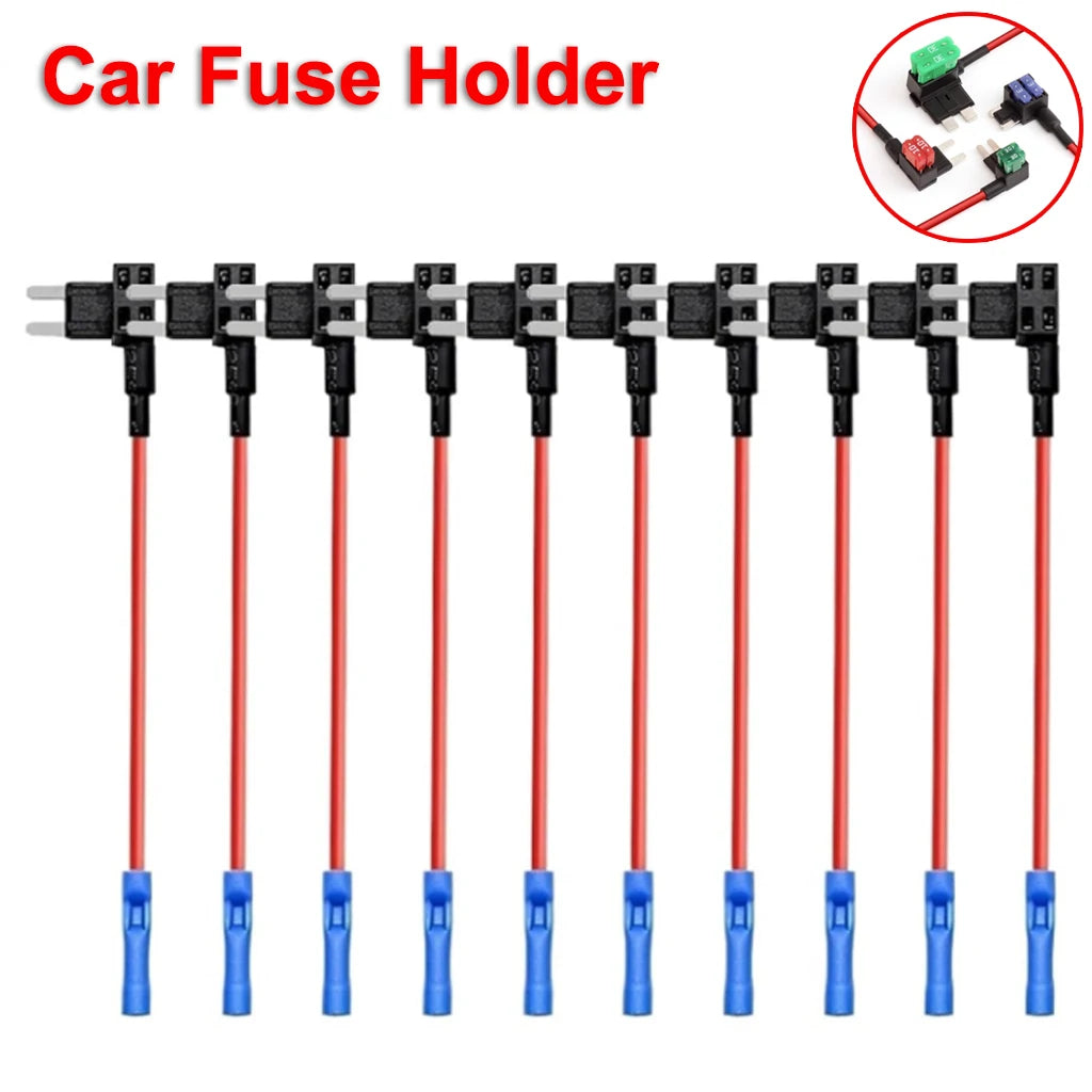 10 Pack Car Fuse Holder Add a Circuit Adapter for Auto Blade Fuses - 1