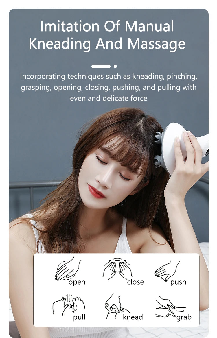 Electric Waterproof Scalp and Head Massager