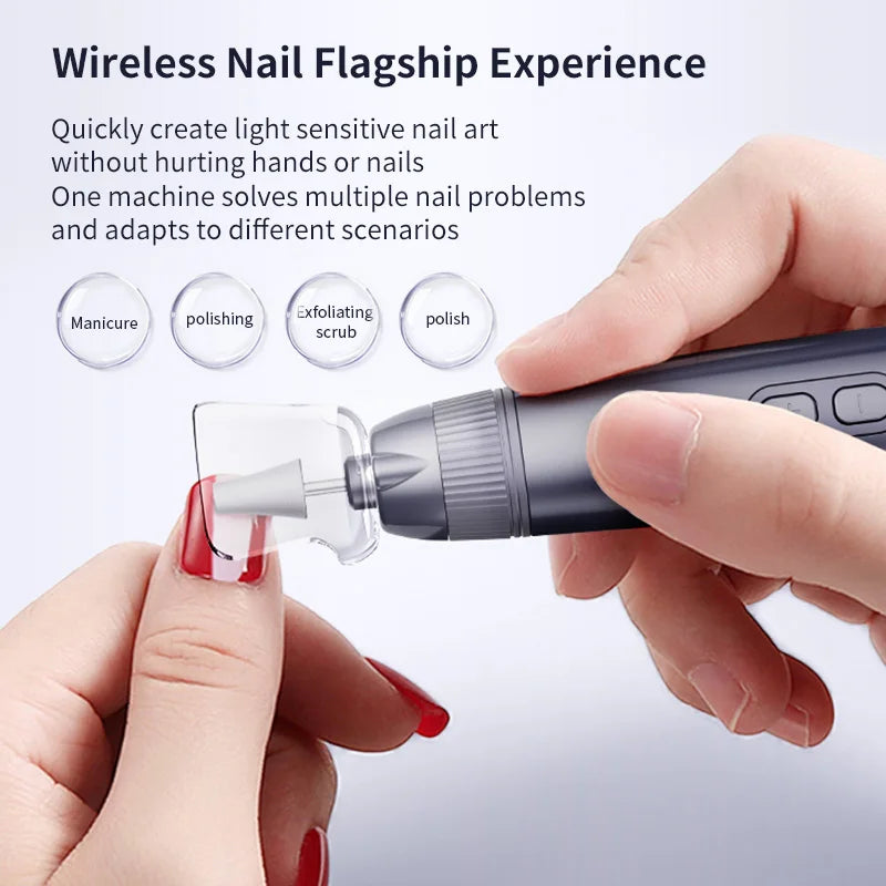 Electric Cordless Manicure and Pedicure Nail Drill Set - 2