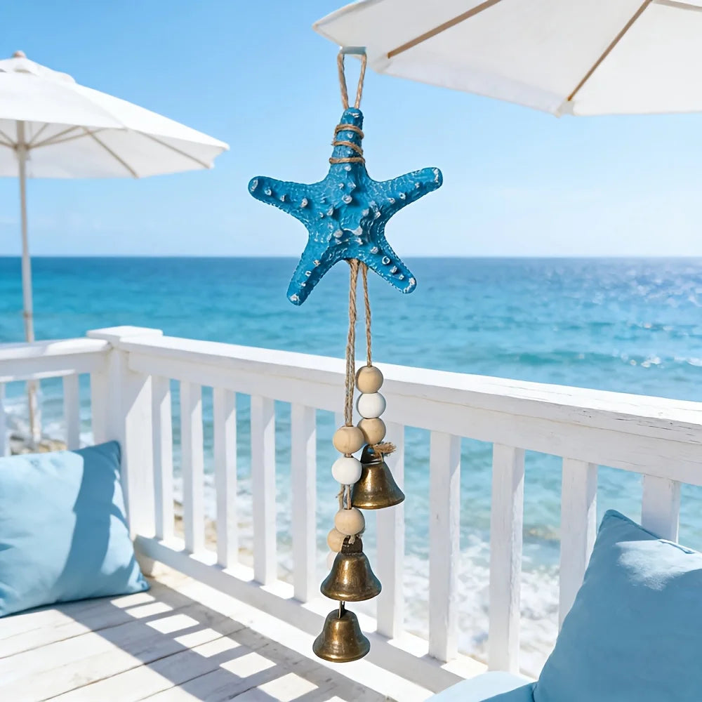 Coastal Resin Starfish Wind Chime for Beach House Decor - 8