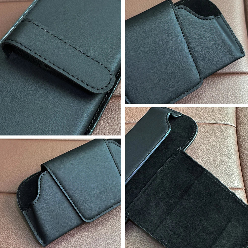 Leather Car Sun Visor Sunglasses Holder Case