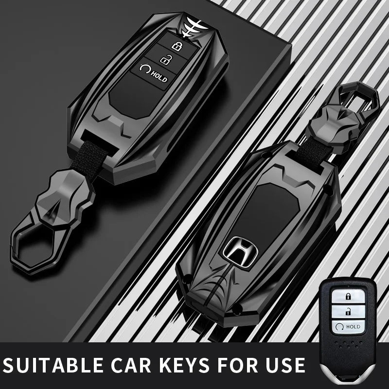 Protective Galvanized Alloy Car Key Case Cover for Honda - 27