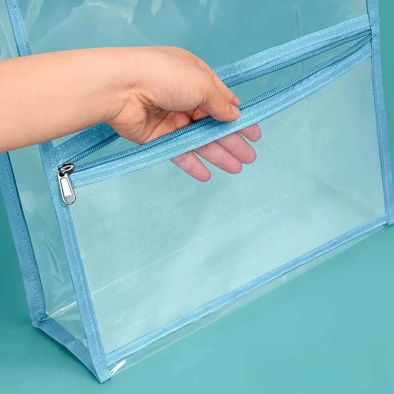 Transparent Mesh Document and Book Tote Bag for Students and Office - 4