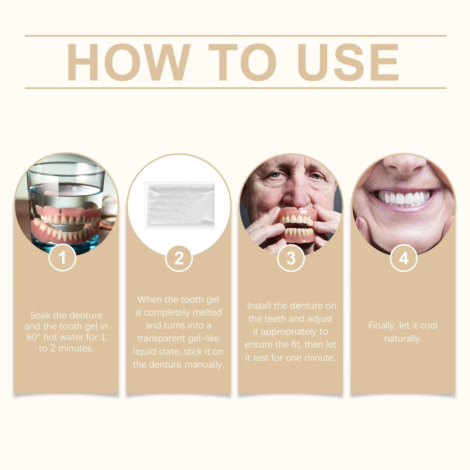 Flexible Silicone Temporary Denture Set for Missing Teeth - 14