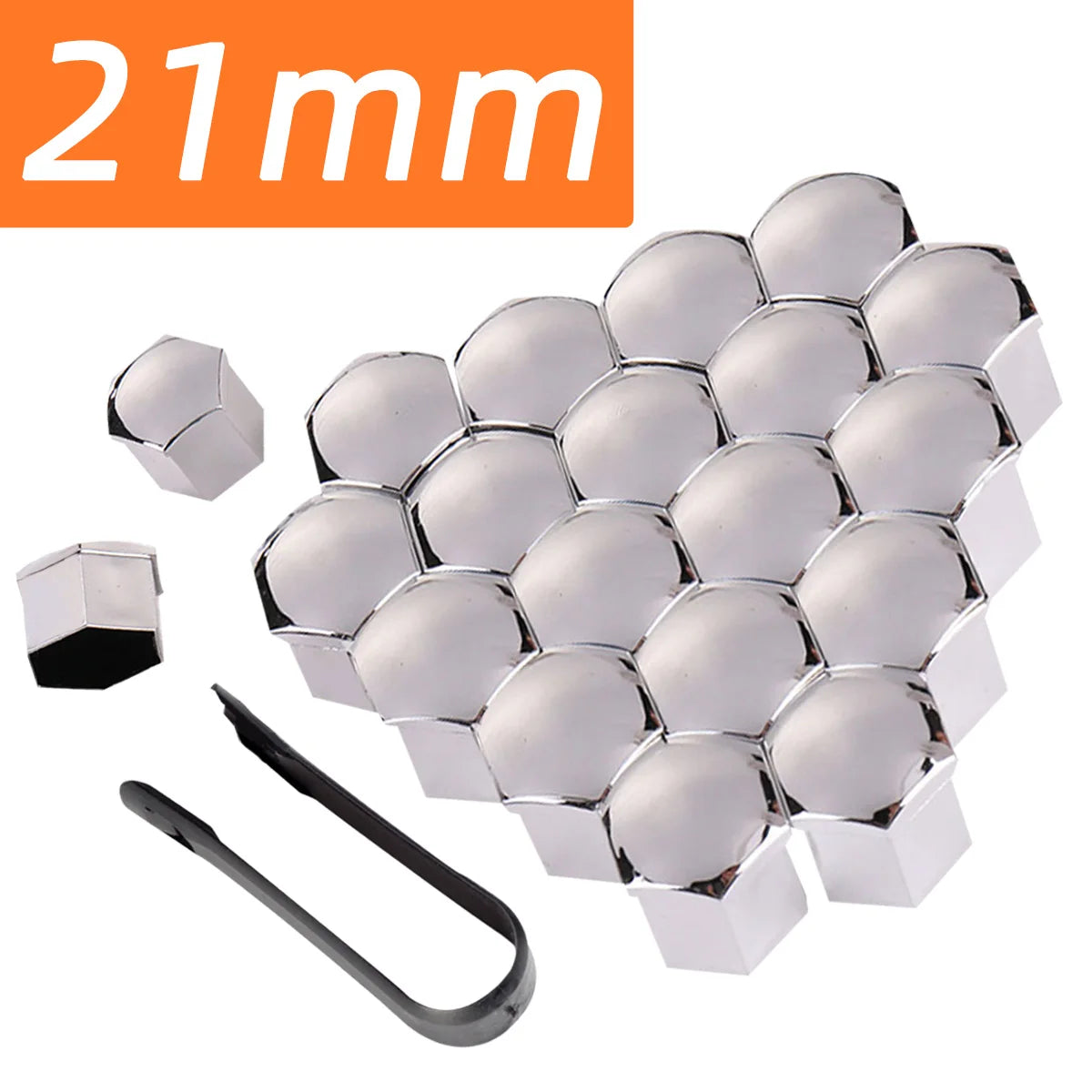 20pcs Car Wheel Nut Covers Rust Proof Hub Bolt Caps 17mm 19mm 21mm