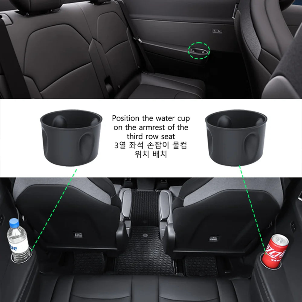 3rd Row Silicone Cup Holder Inserts for Model Y L - 9