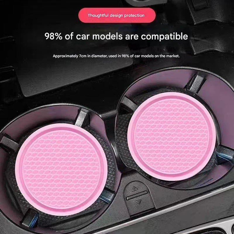 Universal Anti-Slip Silicone Car Cup Holder Coaster Mat