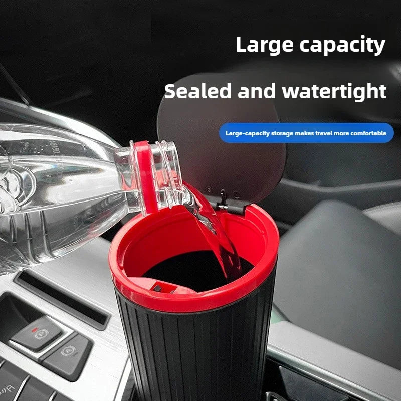 Portable Car Trash Bin Auto Garbage Can Interior Organizer Storage Bucket