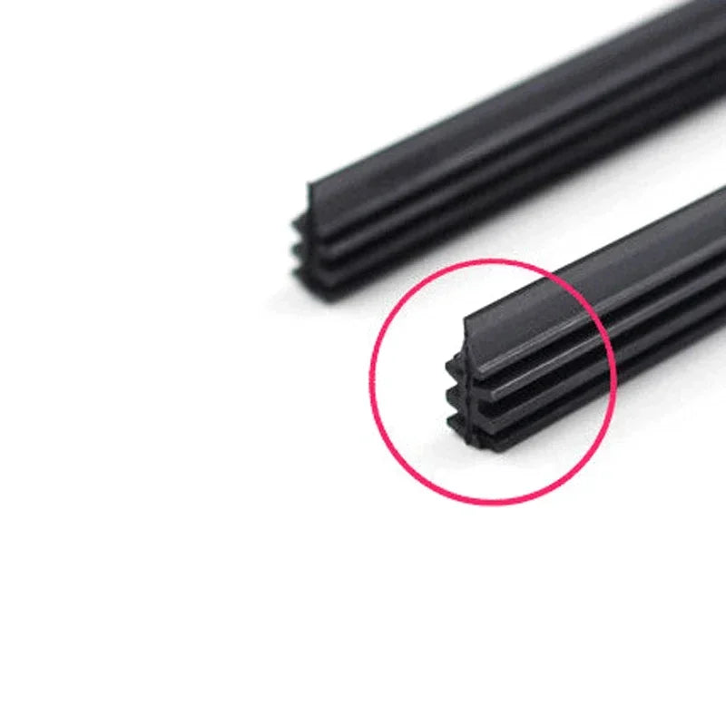 Universal Rubber Wiper Blade Refill Strips - 2